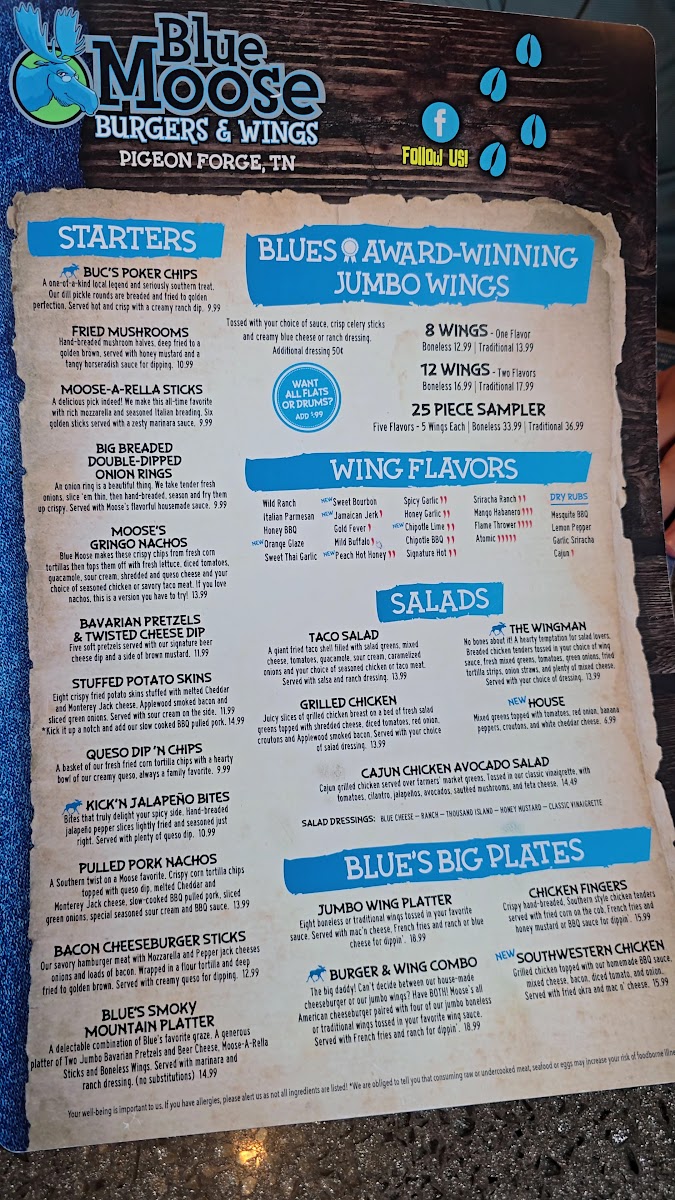 Blue Moose Burgers & Wings Menu - Image 5